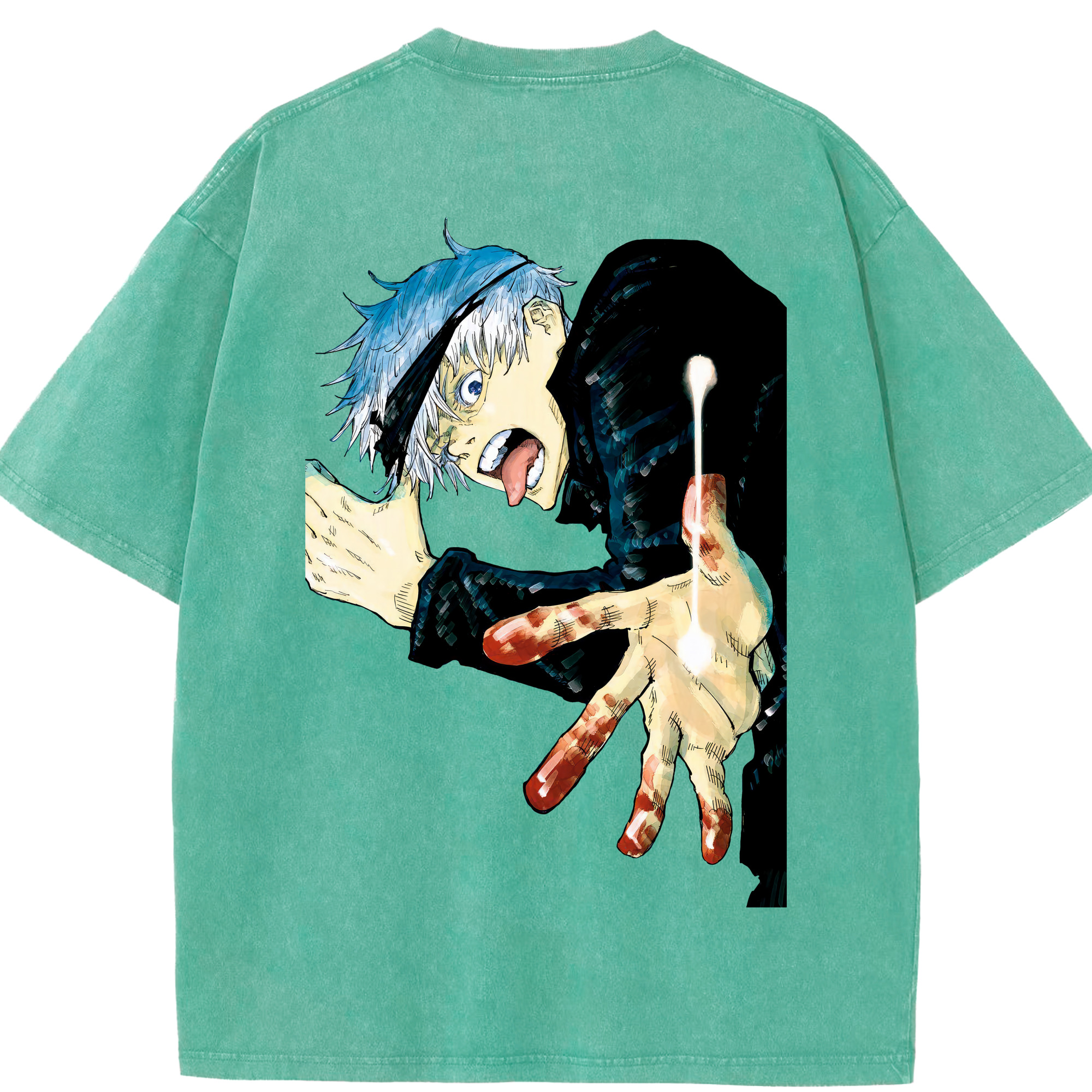 （画像用） 呪術廻戦 Jujutsu Kaisen 綿100% ヴィンテージ風 半袖Tシャツ（背面プリント）
